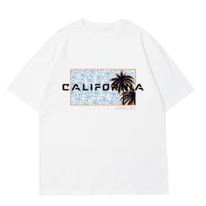 California grafik tees t-shirt cotton lengan pendek lelaki perempuan short sleeves tees women men saiz besar