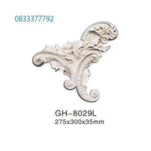 Phù điêu PU LUMI HOME họa tiết hoa góc cạnh trang trí khung tranh trần tường chất liệu PU siêu bền mã GH-8029 L/R