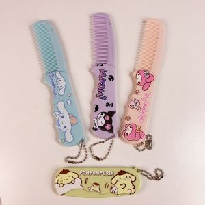 Sisir + Kaca Lipat Karakter 2IN1/ Sisir Lipat Gantungan Lucu / Cermin Rias Motif Karakter
