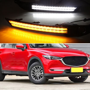 สำหรับมาสด้า CX-5 CX5 2022-2017อุปกรณ์เสริมรถยนต์ Led ไฟหน้า Drl กลางวันวิ่งไฟไฟตัดหมอกที่มีแบบไดนามิกเลี้ยวไฟ