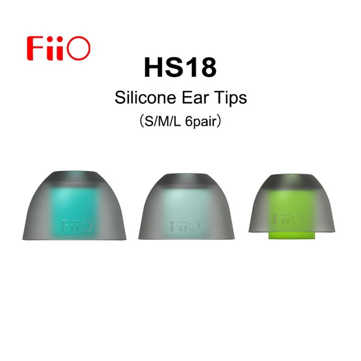 FiiO HS18 Silicon Eartips(6 pairs) Compatible Sound Tube Diameters of 5 ...