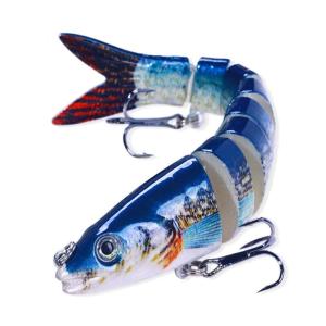 8 Segment Artificial Hard Baits Multi Jointed Swimbaits Swimming Lures with Treble Hook Saltwater Swimbait