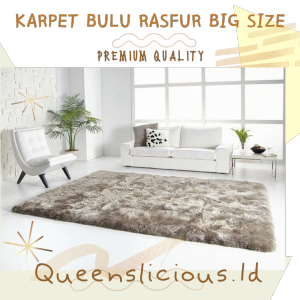 Karpet Bulu Jumbo Size 300x200cm tebal 4cm busa Royal Anti Slip