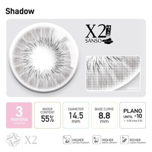 Sanso Color Softlens X2 Normal Dia. 14.50mm / Water 55% / Silicone Hydrogel By Exoticon