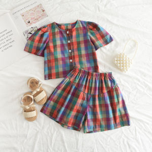 Bear Leader Cotton Kids Clothes Sets Baby Girl Colorful Clothing Suits Fashion Plaid Flower Top and Skirts 2Pcs Sets Outfits 2023 New Costumes for 3-7 Years Child
