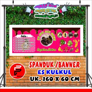Spanduk Es Kul kul / Banner Es Kul kul Ukuran 60 x 160 cm