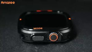 Amizee Metal Case Compatible with Watch Ultra 3/2/1 49mm Case with Back Cover Rugged Bumper Cover for iWatch Ultra 49mm Titanium