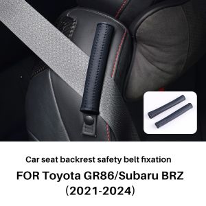 （Ready Stock）For Toyota GR86 Subaru BRZ 2021-2024 PU Leather Seat Belt Cushion Cover Set Belt Cushion Cushion Interior Decoration Accessories