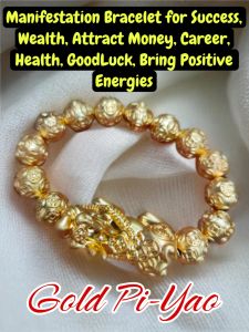 Gold Plated Alluminum  Pi-Yao Bracelet Manifestation Bracelet for Success WealthAttract MoneyCareerHealthGoodLuckBring Positive Energies