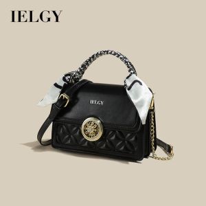 Ielgy phong cách Crossbody và túi đeo vai với chất lượng cao lưới kim cương thiết kế túi vuông nhỏ đặc biệt với chi tiết khăn và nút xoắn