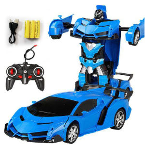 MAINAN RC MOBIL ROBOT TRANSFORMER THE LAST KNIGHT REMOTE CONTROL 1: 18 Mainan Mobil Remote Control RC Transformer Rechargeable Mainan Anak