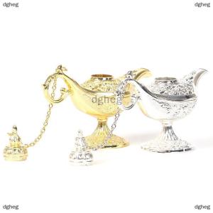 [COD] dgheg Hollow Fairy Tale Aladdin Lamp Wishing Tea Pot Retro Home Aromatherapy Ornaments