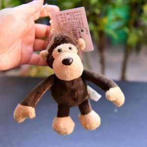 BINOCUL น้องชายป่า พวงกุญแจตุ๊กตาสัตว์ หมาป่าฮิปโปโปเตมัส ตุ๊กตาสัตว์ยัดไส้ พวงกุญแจสิงโตช้าง สำหรับเด็กๆ โคอาล่าแรคคูน จี้สัตว์ป่าในป่า จี้ห้อยกระเป๋า