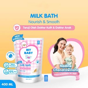 MY BABY Hair & Body Wash Refill 400ml | Aloe Vera & Avocado | Care & Protect | Bath Telon Plus | Sweet Floral | Milk Bath