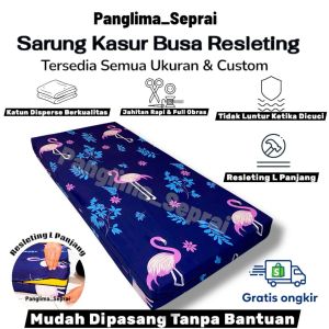 Sarung Kasur Seprai Resleting L Panjang Sampai Sudut Ukuran Kasur No.1 180 x 200 No.2 160 x 200 No.3 120 x 200 Home Made Berkualitas