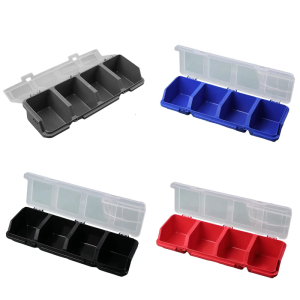 Plastic Sorting Box Tool Part Container Bin with Lid Storage Case Tool Box for Sorting Tools and Accessories
