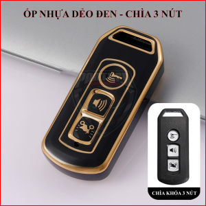Ốp Chìa Khóa Xe Máy Honda AB Vario PCX Vision SH125i SH350i SHMode Winner Lead SuperCub Chìa 3 Nút Họa Tiết 3 Sọc
