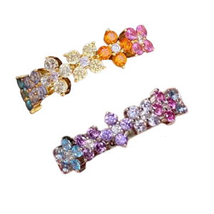 Opening Rings Four Leaf Grass Hand Rings Alloy Texture Adjustable Rings Suitable for Female Fashion Enthusiasts