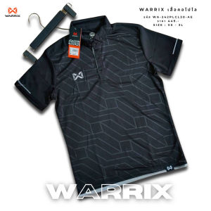 ลิขสิทธิ์แท้ 100% จาก WARRIX เสื้อคอโปโล (ไม่มีกระเป๋า) สีดำ รหัส WA-242PLACL30-AE