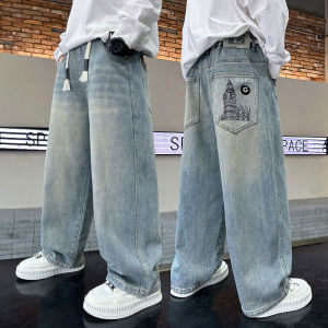 Boys Jeans Straight Leg Loose Denim Pants High Quality Summer 2025 New Style Maong Baggy Pants for Kid Boys Jogger Pants 7-16yrs
