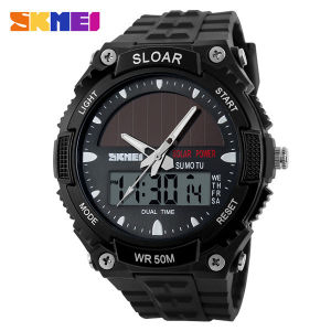 SKMEI1049 Mens fashion Solar Energy 50M Waterproof \ Outdoor Sports Male Watch