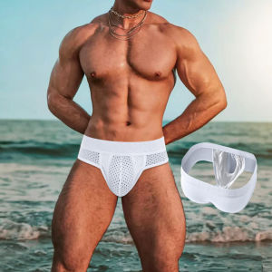 CMENIN ADANNU กางเกงชั้นในชายไนลอนใหม่ 1 ชิ้น กางเกงชั้นในชาย กางเกงชั้นในชายแบบสวมสบาย กางเกงชั้นในชายแบบมีสายรัด AD309