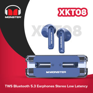 Monster XKT08 / XKT08 Pro Gaming Earphone True Wireless Bluetooth 5.3 Headphones Low Latency Noise Reduction Earbuds