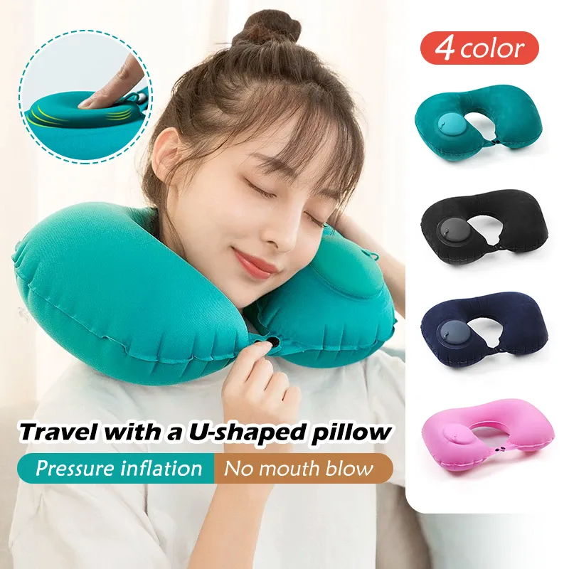 Inflatable Travel Pillow Air Pillow Nap Cushion Pillows Car Plane
