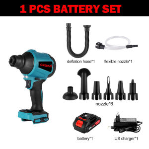 (free gift)88Vf 1000W 40000Rpm Cordless Blower Inflator Vacuum Function 8 IN 1 Multifunction Rechargeable Dust Blower For Makita 18v Battery