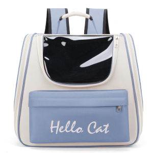 Portable Breathable Cat Bag Oxford Fabric Scratch-Resistant Pet Carrier Outdoor Pet Backpack Foldable