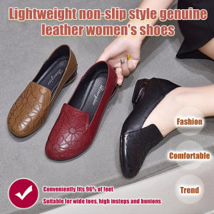 Lightweight non-slip modern leather womens shoes Casual Shoes Slip On Loafers 35-40