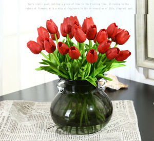 Combo 3 Cành Hoa Tulip Giả Giống Thật 35cm Nhiều Màu Trang Trí Nhà Cửa hoa tuylip decor trang trí nhà cửa phụ kiện chụp ảnh hoa cưới sang trọng