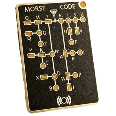 Best- Portable PCB Morse Code Trainer Card-LED Audio Interactive Telegraph Practice Tool Real-Time Feedback Record&amp Playback Functionality
