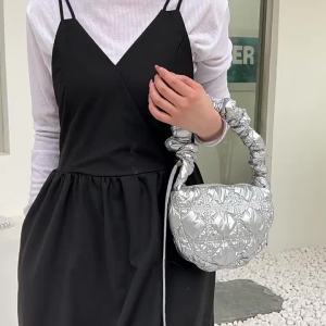 1014 Korean Cloud MiuMiu Bag Pouch 2023 New Niche High-Grade Bright Face Mini Dumpling Crossbody Bag