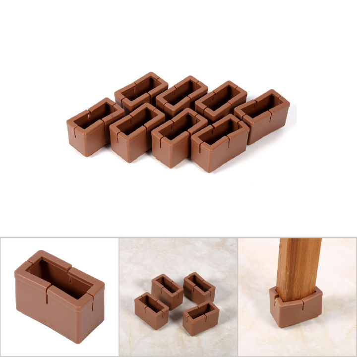Zerone Pcs/Set Chair Legs Cover Rectangle Furniture Legs