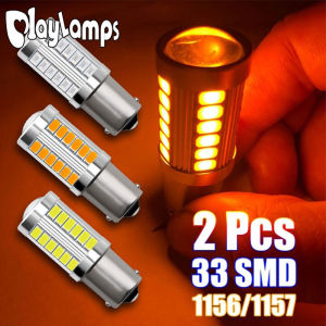 2Pcs Turn Signal Light 1156 BA15S 1157 BAY15D 33SMD LED Car Backup Reserve Bulb Motor Brake Lights Daytime Running Lamp 12V