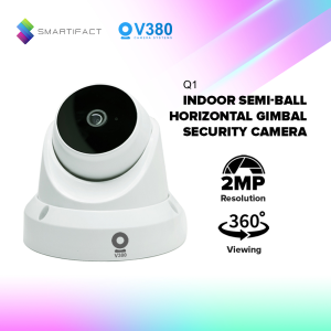 V380 Q1 1080P Wifi IP Security Camera Dome 360° Horizontal 2MP CCTV Camera Connect Cellphone HD Night Vision Camera Static Rotation Anti Theft Detection Two-Way Audio Home Security CCTV Camera WIFI Connect