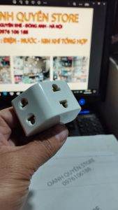 Đầu Phích cắm nối chia 3 (1 ra 3) Sopoka chịu tải 2200W chống vỡ lõi đồng và chống cháy (hình thật - hàng có sẵn)