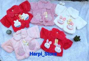 Jaket Bayi Import Bludru Halus dan Lembut 0-4 Tahun