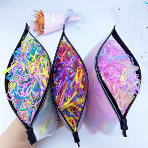 LYM 1000pcs Girls Colourful Disposable Rubber Band Elastic Hair Bands Headband Children Ponytail Holder Bands For Kids Accessories