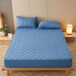 Waterproof Mattress Cover Quilted Cotton Mattress Protector Garterized Design Bedsheet