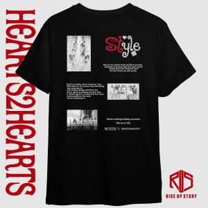 [RiseUp Story] T-SHIRT KAOS KATUN DISTRO MURAH PRIA WANITA BAJU K-POP HEART-2-HEART STYLE MOTIF H2H