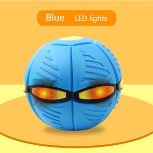 Magic Flying Saucer Ball UFO Flat Throw Disc Ball with LED Light Toy Outdoor Kids  Sports Balls