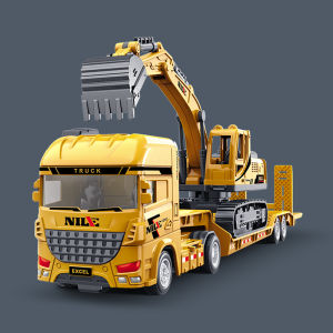 รถบรรทุกขนส่งขนาดใหญ่แบบพื้นเรียบ รถพ่วงกึ่งพ่วง รถของเล่นเด็ก รถวิศวกรรม รถขุด รถทหาร