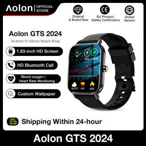 Aolon GTS Smart Watch HD Touch Screen Sports watch Bluetooth Call Waterproof smart watch for men Custom Wallpaper Heart Rate Sleep Monitoring Jam Pintar SmartWatchs For Android Phone Sports Fitness