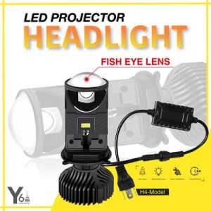 2PCS Fisheye Lens H4 LED Projector Car Headlight Dual Light Bulb Hi Lo Beam Mini Motorcycle Headlamp Y6 Y780
