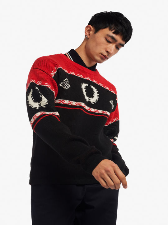 Fred perry sale jumper black