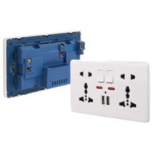 STOP KONTAK COLOKAN LISTRIK UNIVERSAL UK EU US 2 SLOT WITH 2 USB ON/OFF SWITCH