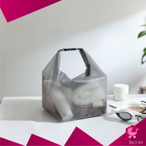 BabyShop-C1303 Tas Jaring Transparan Dengan Pegangan Pouch Kosmetik Anti Air / Tas Travel Besar