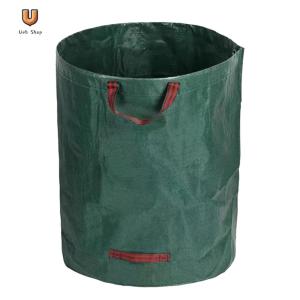 ถุงขยะในสวนแบบพับได้ขนาดใหญ่ที่ใช้ซ้ำได้จัดเก็บขยะภาชนะบรรจุกันน้ำ PP ถุงทอ 100/25/300/400/500L[Ueb Shop]